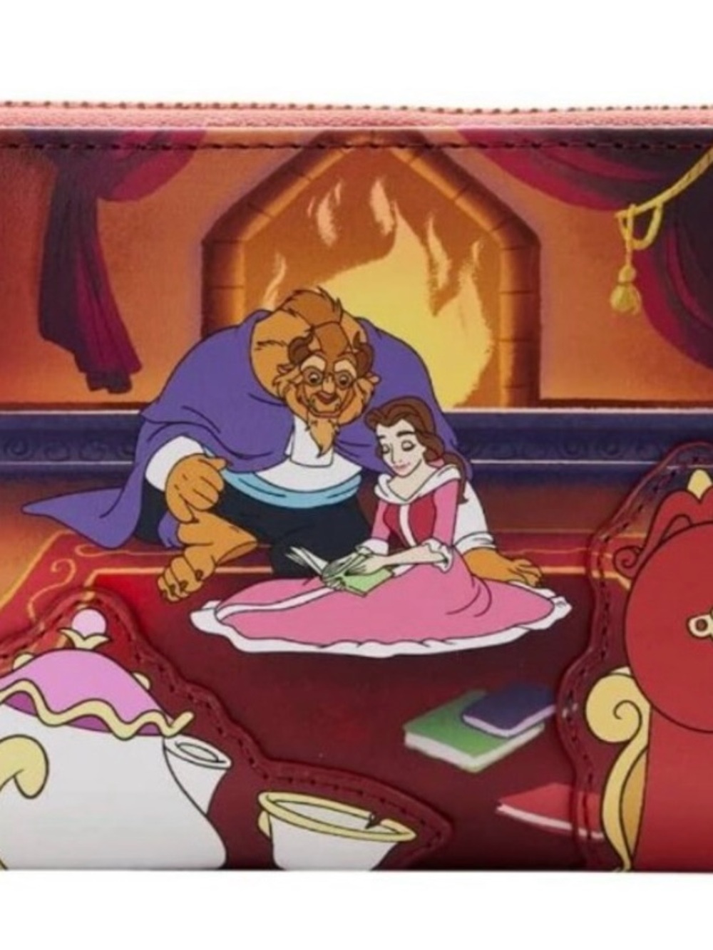 Disney-Inspired Loungefly beauty & the beast Pink Storybook Wallet NWT